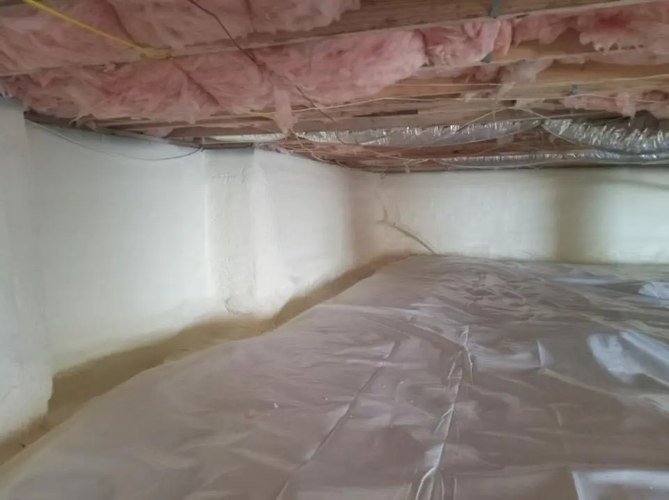 Crawl space encapsulation with closed-cell spray foam for Attic Insulation in Schuyler