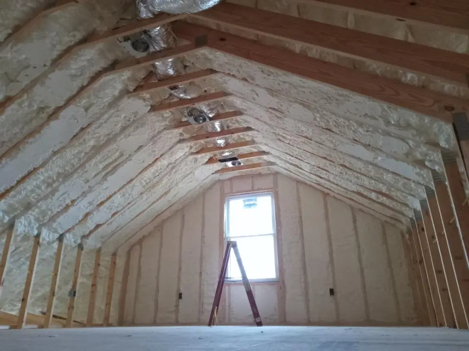 Spray foam roofing application for Crawl Space Insulation project in Schuyler